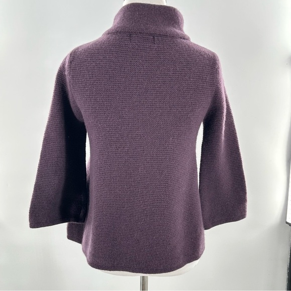 Fenn Wright Manson cardigan sweater M 70% lambswool 20% angora purple lagenlook - Picture 5 of 12